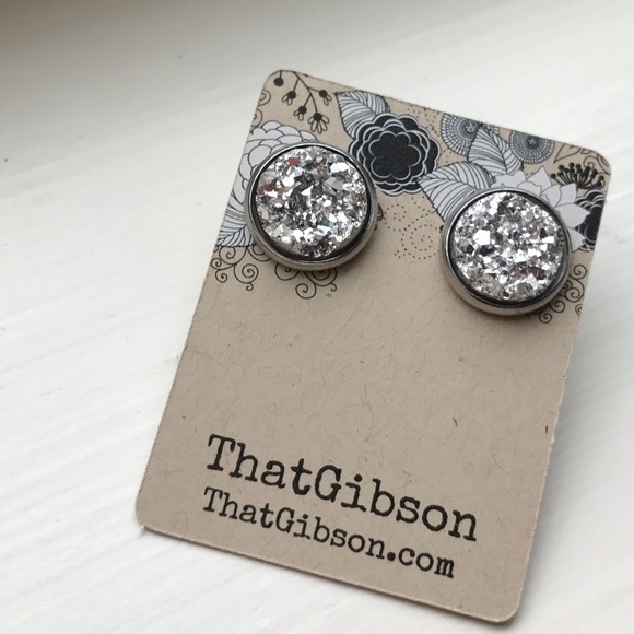 ThatGibson Jewelry - SOLD 12mm Druzy Earrings Handmade